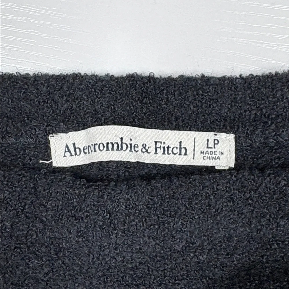 Abercrombie & Fitch Boucle Knit Off-the-Shoulder Ruched Maxi Dress Black LP